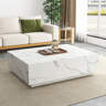 Rosdorf Park Klusek 47'' Faux Marble Modern Block Coffee Table & Reviews | Wayfair
